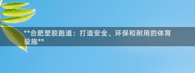 尊龙登录首页：**合肥塑胶跑道：打造安全、环保和耐用的体育
设施**